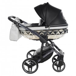 Junama Handcraft Glitter 2 in 1 Pram & Pushchair, Black