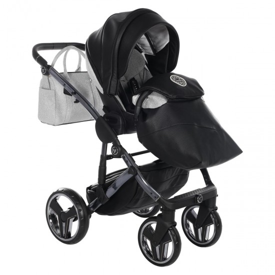Junama Handcraft Glitter 4 in 1 Isofix Travel System, Black