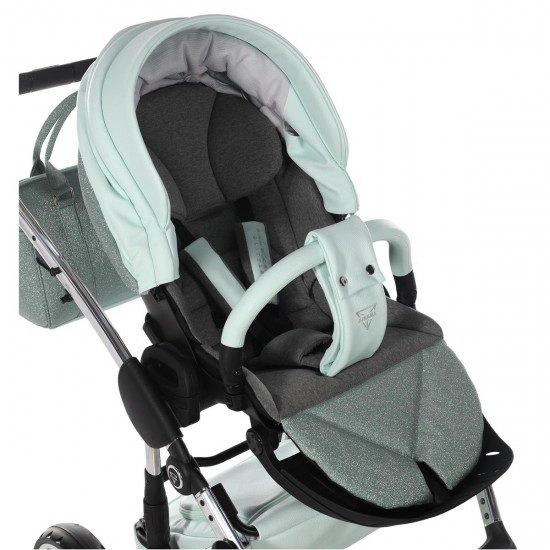 Junama Handcraft Glitter 4 in 1 Isofix Travel System, Mint