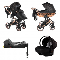 Junama Heart 4 in 1 Isofix Travel System, Black