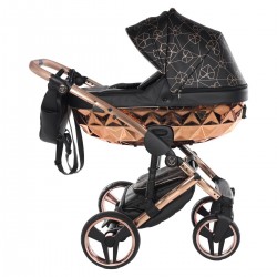 Junama Heart 2 in 1 Pram & Pushchair, Black