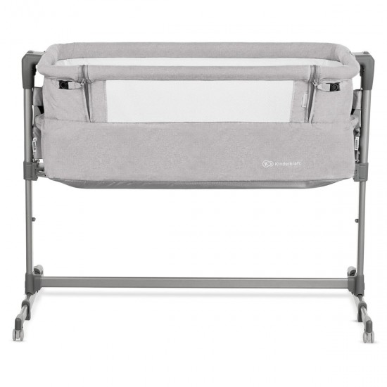 Kinderkraft NEST UP Bedside Crib, Light Grey