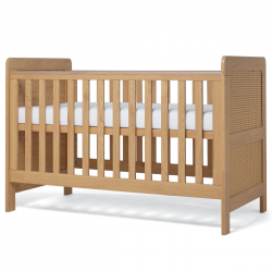 Mamas & Papas Esna Cot Bed, Rattan Oak