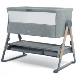 Mamas & Papas Lua Bedside Crib, Grey