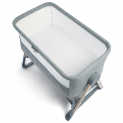 Mamas & Papas Lua Bedside Crib, Grey