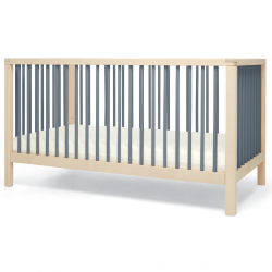 Mamas & Papas Solo Cot Bed, Slate/Natural