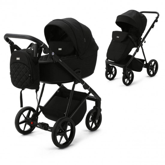 Mee-go Milano Evo 2 in 1 Pram & Pushchair, Abstract Black