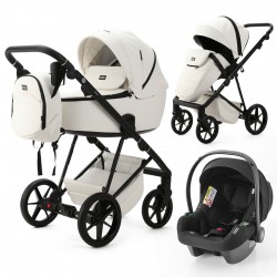 Mee-go Milano Evo 3 in 1 Travel System, Pearl White