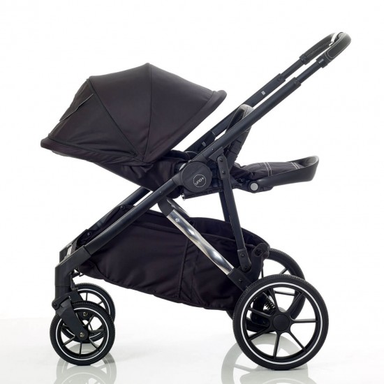 Mee-go Uno Plus 2 in 1 Pram & Pushchair, Black/Chrome