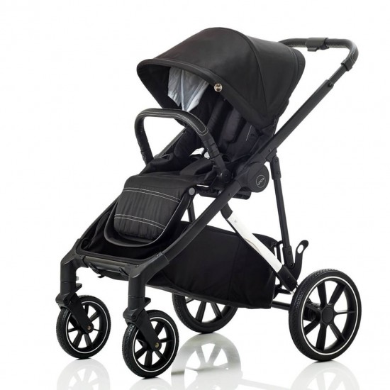 Mee-go Uno Plus 2 in 1 Pram & Pushchair, Black/Chrome