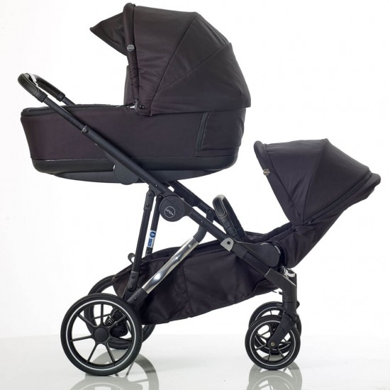 Mee-go Uno Plus 2 in 1 Pram & Pushchair, Black/Chrome