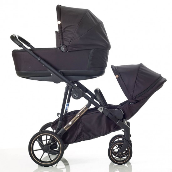 Mee-go Uno Plus 2 in 1 Pram & Pushchair, Black/Rose