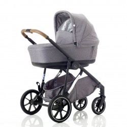 Mee-go Uno Plus 2 in 1 Pram & Pushchair, Grey/Chrome