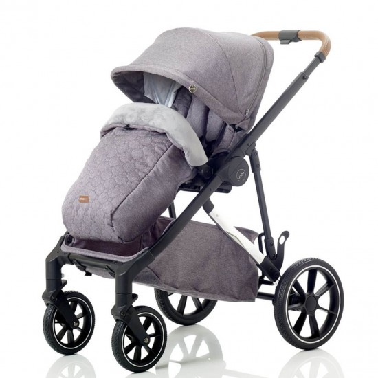 Mee-go Uno Plus 2 in 1 Pram & Pushchair, Grey/Chrome