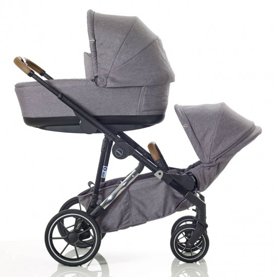 Mee-go Uno Plus 2 in 1 Pram & Pushchair, Grey/Chrome