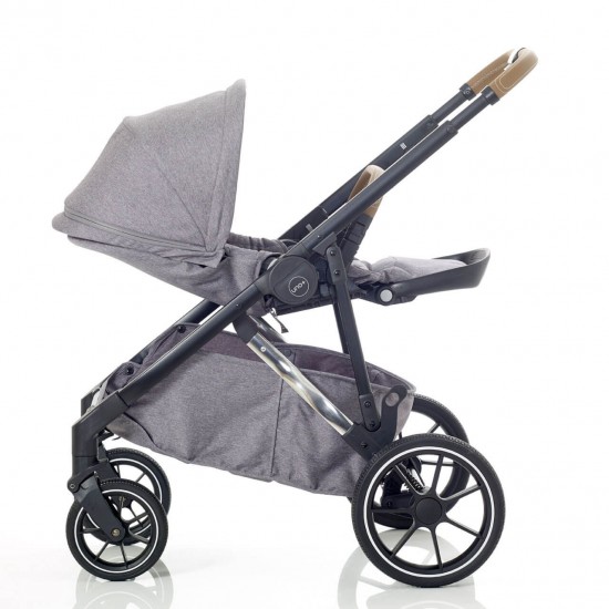 Mee-go Uno Plus 3 in 1 Travel System, Grey/Chrome