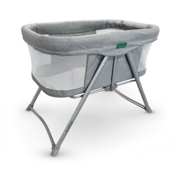 Miniuno SwiftFold 2 Bedside / Travel Crib - Grey Melange