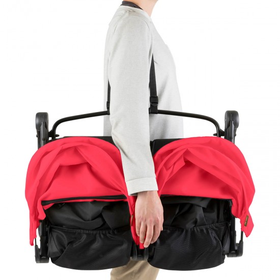 Mountain Buggy Nano Duo Twin Stroller, Ruby Mountain Buggy Nano Duo Twin Stroller, Ruby