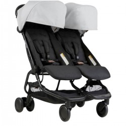 Mountain Buggy Nano Duo Twin Stroller, Silver