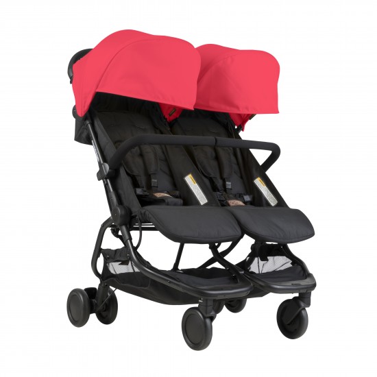 Mountain Buggy Nano Duo Twin Stroller, Ruby Mountain Buggy Nano Duo Twin Stroller, Ruby