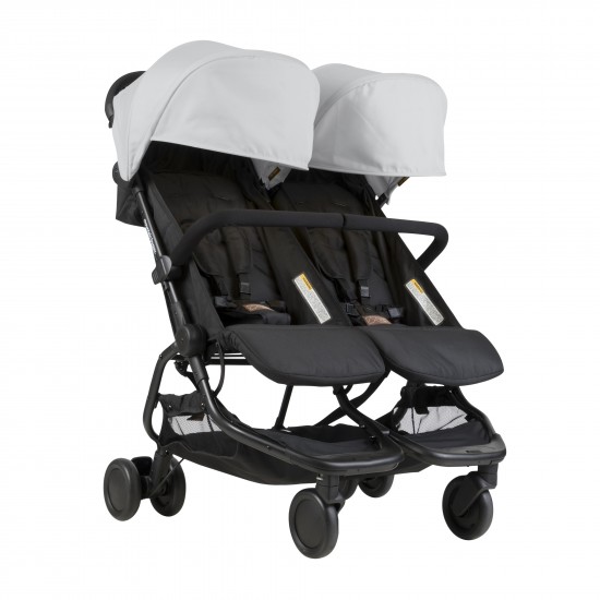 Mountain Buggy Nano Duo Twin Stroller, Silver Mountain Buggy Nano Duo Twin Stroller, Silver