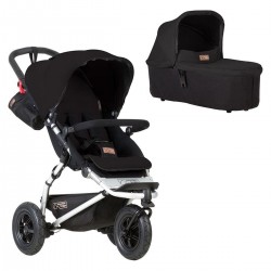 Mountain Buggy Swift Stroller + Carrycot Plus, Black