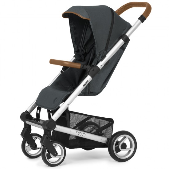 Mutsy Nexo Stroller with Raincover, Grey Melange Mutsy Nexo Stroller with Raincover, Grey Melange