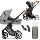 Mutsy Evo Urban Nomad 3 in 1 Pram + Footmuff & Adapters, Light Grey