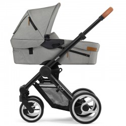 Mutsy Evo Urban Nomad 3 in 1 Pram + Footmuff & Adapters, Light Grey