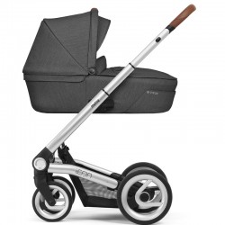 Mutsy iCon Vision 3in1 Pram + Adapters & Parasol, Smokey Grey