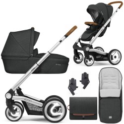 Mutsy iCon Vision 3in1 Pram + Footmuff, Changing Bag & Adapters, Urban Grey