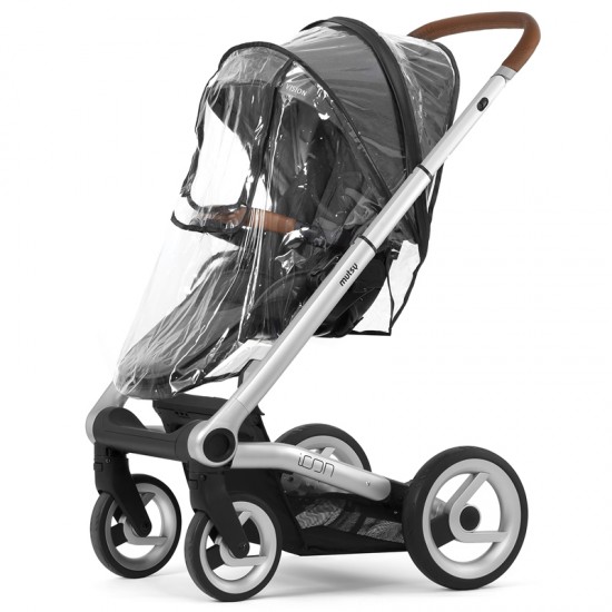 Mutsy iCon Vision 3in1 Pram + Footmuff & Adapters, Smokey Grey