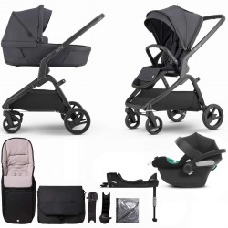 Mutsy Flow 3 in 1 Aton B2 + Base Travel System - Bundle 9, North Black