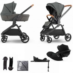 Mutsy Flow 3 in 1 Cloud G + Base Travel System - Bundle 4, Urban Green