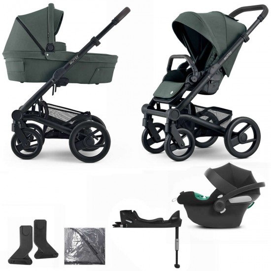 Mutsy Nio 3 in 1 Aton B2 + Base Travel System - Bundle 7, Pine Green