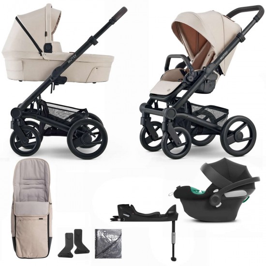 Mutsy Nio 3 in 1 Aton B2 + Base Travel System - Bundle 8, Cosmic Sand