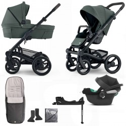 Mutsy Nio 3 in 1 Aton B2 + Base Travel System - Bundle 8, Pine Green