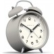 Newgate Charlie Bell Echo Silent Sweep Analogue Alarm Clock, Posh Grey