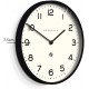 Newgate Echo Number One Modern Analogue Large Wall Clock, 53cm, Black