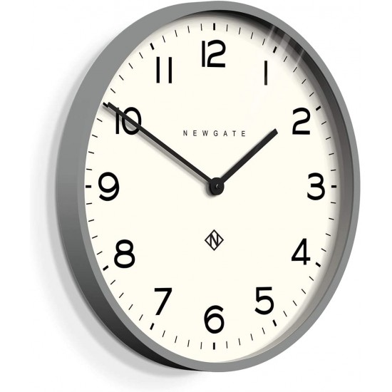 Newgate Echo Number One Modern Analogue Large Wall Clock, 53cm, Posh Grey
