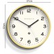 Newgate Echo Number Three Modern Analogue Wall Clock, 37cm, Cheeky Yellow