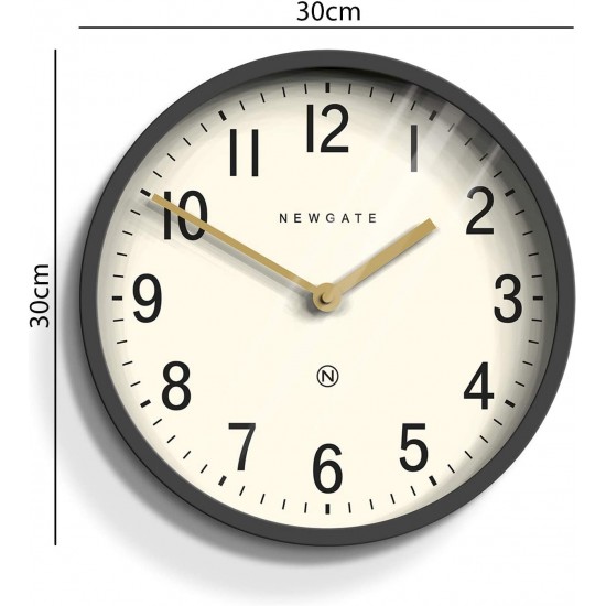 Newgate Master Edwards Analogue Wall Clock, 30cm, Blizzard Grey