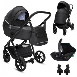 Noordi Fjordi V2 3 in 1 Travel Carrier i-Size Travel System, Voyager Black