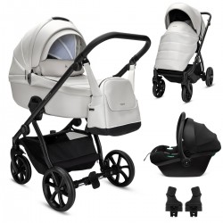 Noordi Fjordi V2 Leather 3 in 1 Terra i-Size Travel System, Cloud