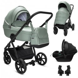 Noordi Fjordi V2 Leather 3 in 1 Terra i-Size Travel System, Sage