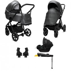 Noordi Fjordi V2 Leather 4 in 1 Terra Isofix Travel System, Shadow Grey