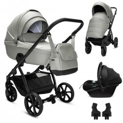 Noordi Fjordi V2 Leather 3 in 1 Terra i-Size Travel System, Sleet
