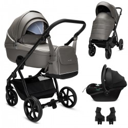 Noordi Fjordi V2 Leather 3 in 1 Terra i-Size Travel System, Stone Grey
