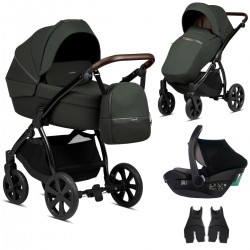 Noordi Luno All Trails 3 in 1 Travel Carrier i-Size Travel System, Forest Green