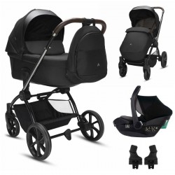Noordi Sole V3 3 in 1 Travel Carrier i-Size Travel System, Slate Black